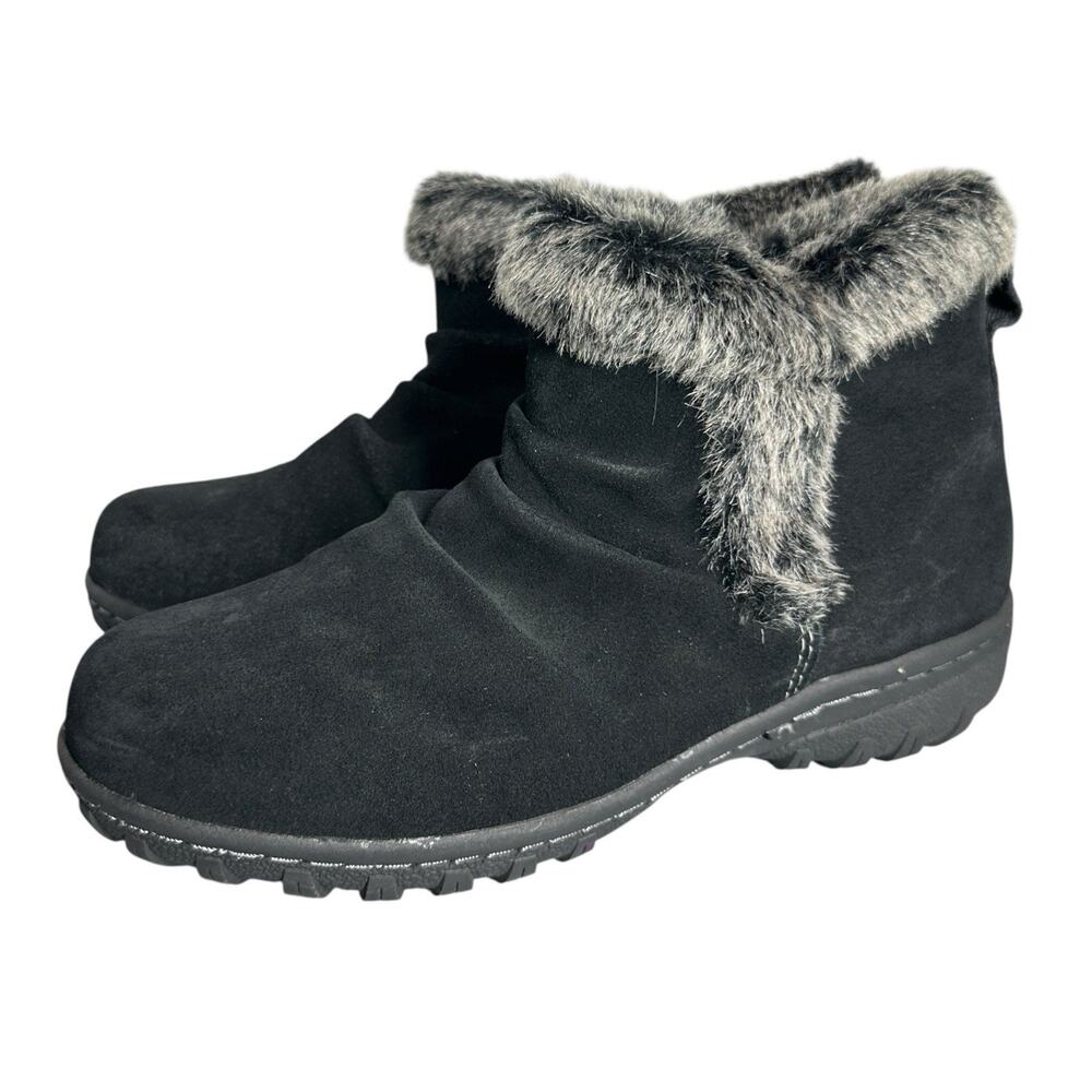 Khombu Ankle Boots Winter Shoes Bonnie Suede Booties Womens Sz 7M Side Zip